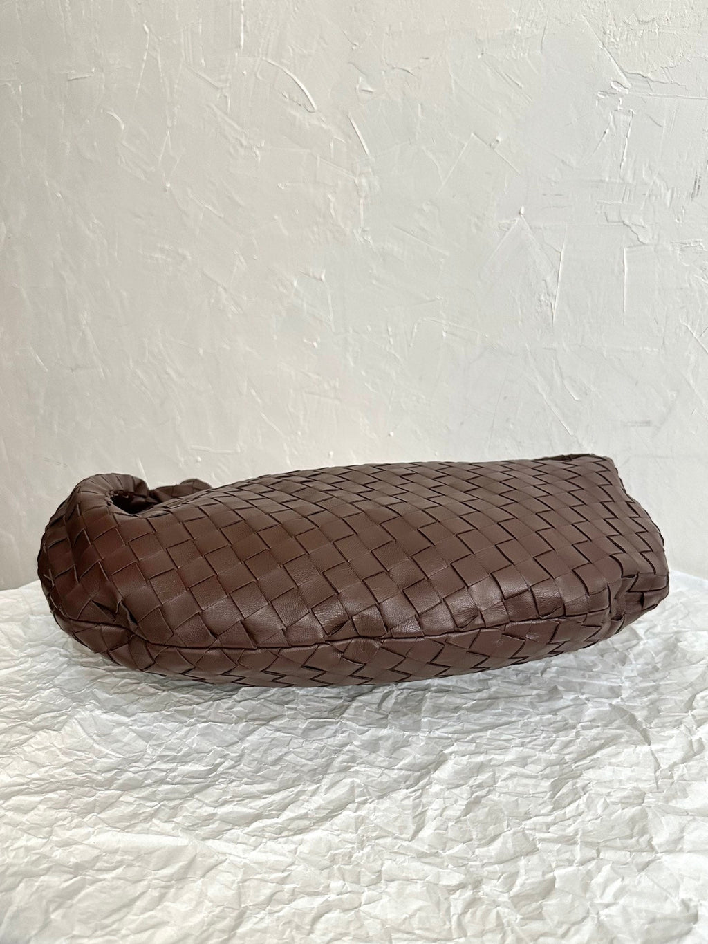 BOTTEGA VENETA SMALL JODIE 48CM CHOCOLATE SUEDE LEATHER