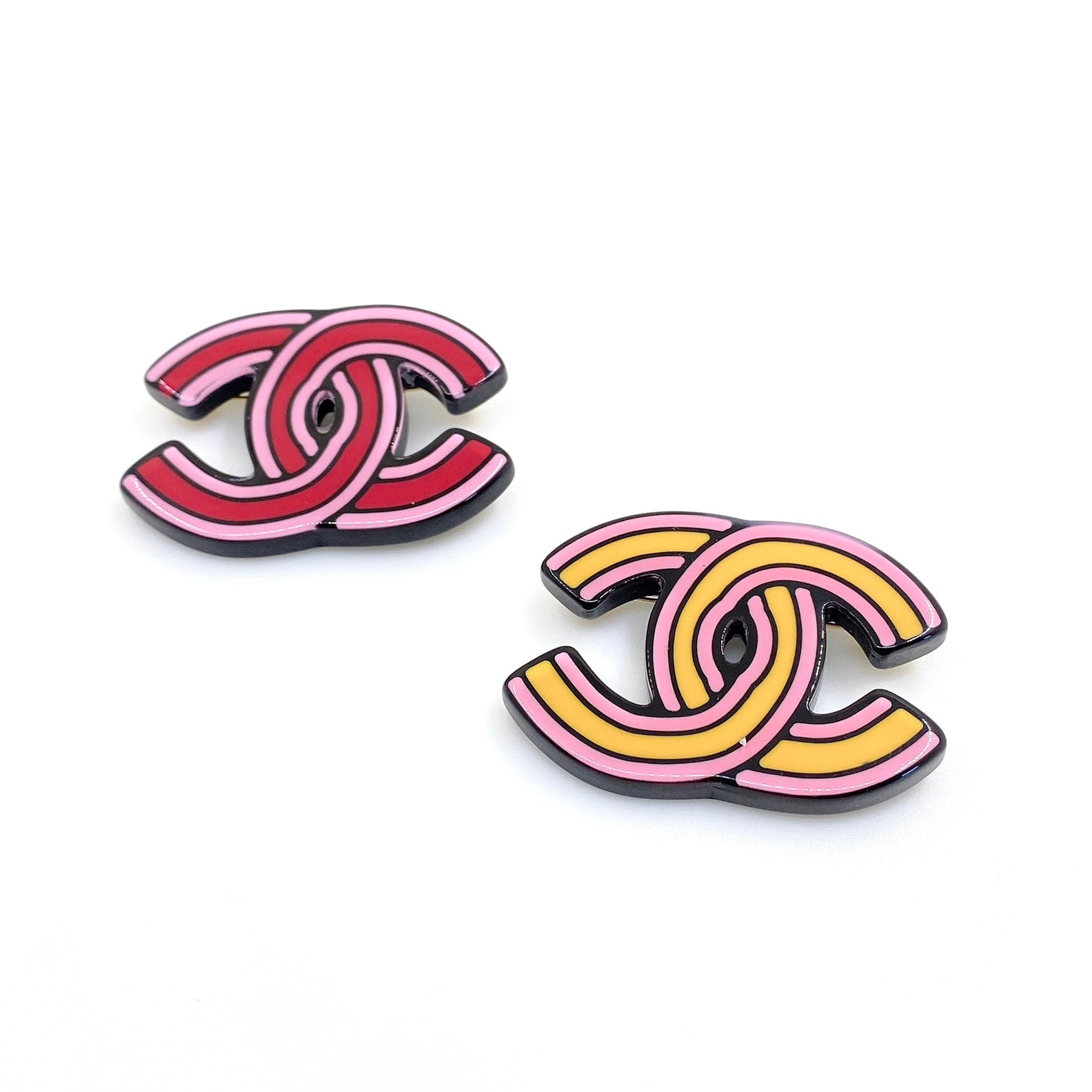 18K  Chanel Pink Earrings