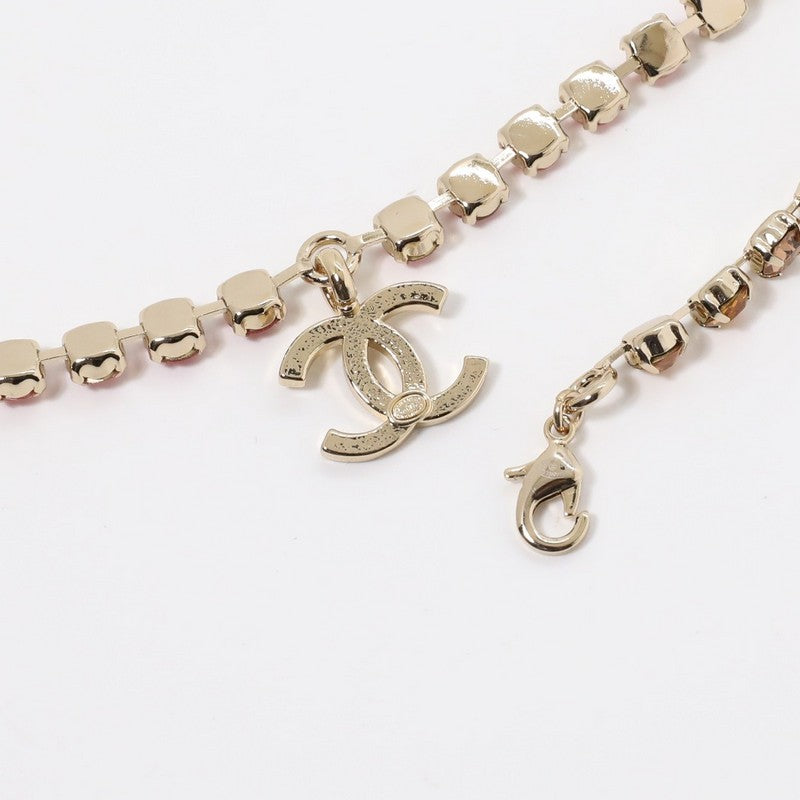 18K  Chanel Pink Crystal Necklace