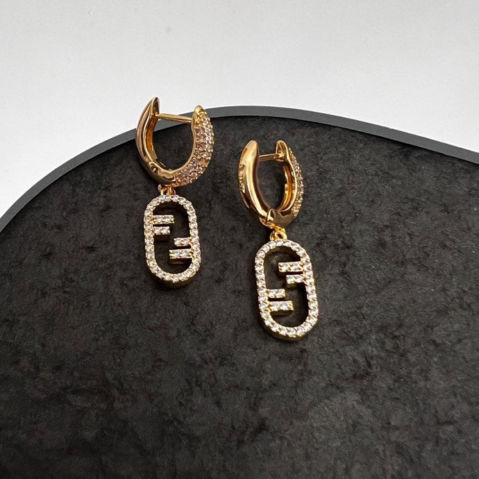 18K Fendi OLock Earrings